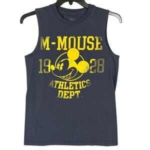 Mickey Mouse Shirt Mens Small Athletic Dept Walt World Ears Sleeveless